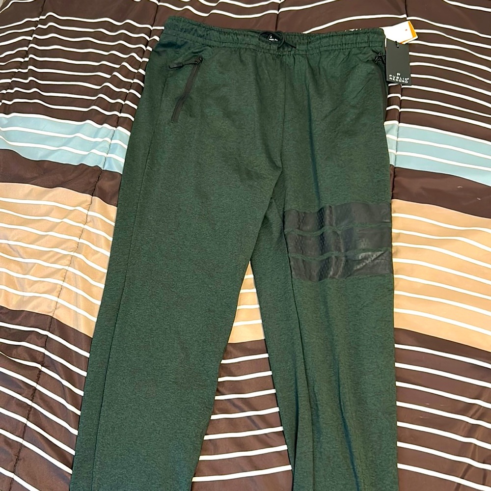 Green sweat pants